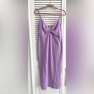 Roxy Purple Twist Front Pencil Midi Dress